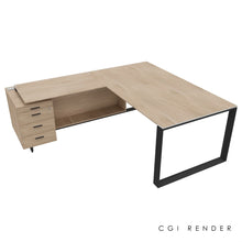 Load image into Gallery viewer, Bossi Corner Desk 190 Left Hand Elm &amp; Shadow Grey
