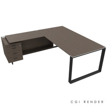 Load image into Gallery viewer, Bossi Corner Desk 210 Left Hand Eucalyptus &amp; Shadow Grey
