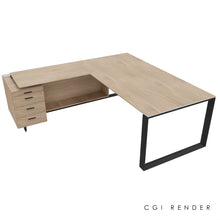 Load image into Gallery viewer, Bossi Corner Desk 210 Left Hand Elm &amp; Shadow Grey
