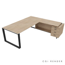 Load image into Gallery viewer, Bossi Corner Desk 230 Right Hand Elm &amp; Shadow Grey
