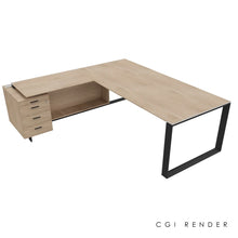 Load image into Gallery viewer, Bossi Corner Desk 230 Left Hand Elm &amp; Shadow Grey
