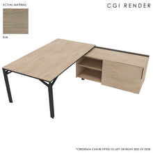 Load image into Gallery viewer, Maya 189cm Corner Desk Elm with Shadow Grey Legs

