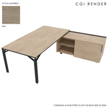 Load image into Gallery viewer, Maya 209cm Corner Desk Elm with Shadow Grey Legs
