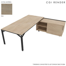 Load image into Gallery viewer, Maya 229cm Corner Desk Elm with Shadow Grey Legs

