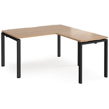 Load image into Gallery viewer, Adaptive Beech L Shaped Desk Black Legs
