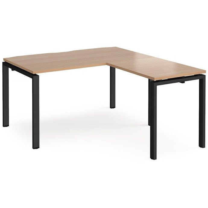 Adaptive Beech L Shaped Desk Black Legs