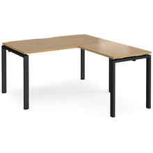 Load image into Gallery viewer, Adaptive Oak L Shaped Desk Black Legs
