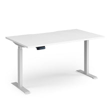 Load image into Gallery viewer, Alta Electric Height Adjustable Desk in White Finish with White Legs
