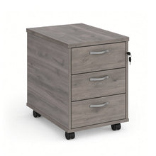 Load image into Gallery viewer, Connection Under Desk 3 Drawer Unit in Grey Oak Finish
