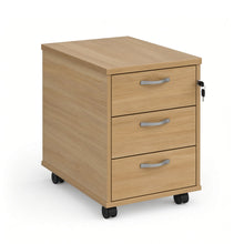 Load image into Gallery viewer, Connection Under Desk 3 Drawer Unit in Oak Finish
