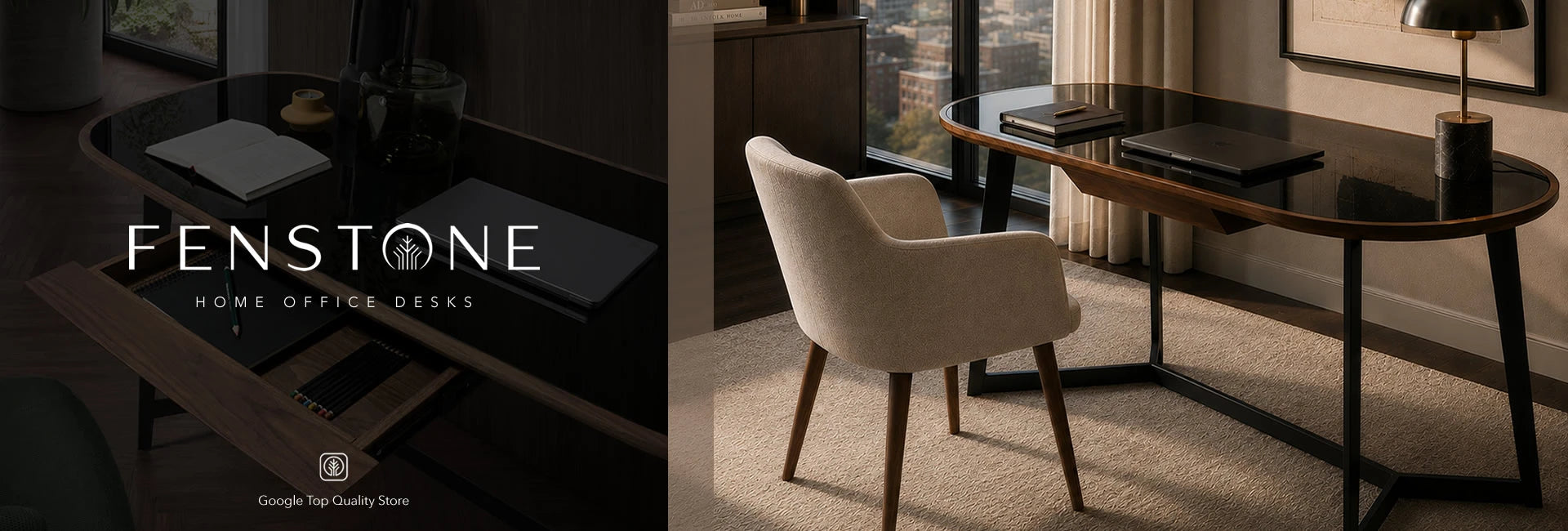Fenstone corner desk collection showcasing premium executive designs for work or home