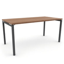 Load image into Gallery viewer, Mila Office Desk in American Walnut finish with Shadow Grey legs
