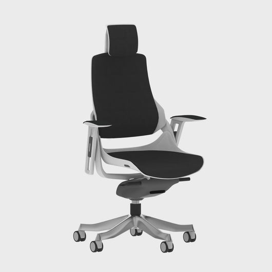 Adaptive Ergo Chair White and Black Fabric 360 Video