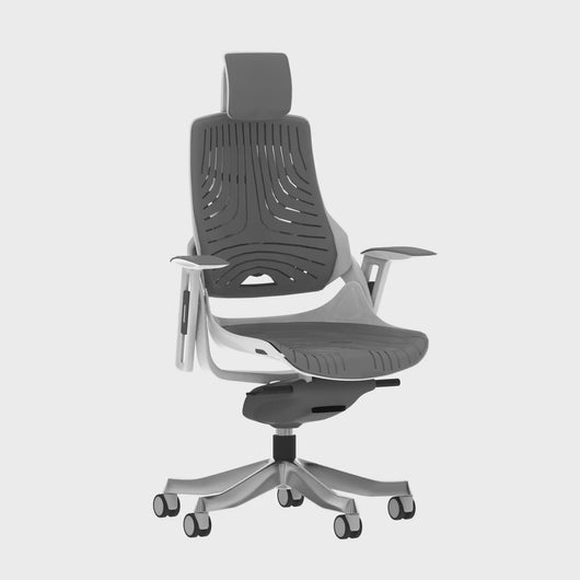 Adaptive Ergo Chair White and Grey 360 Video