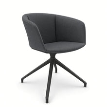 Load image into Gallery viewer, Rune Desk Chair (No Wheels), Anthracite Base with Anthracite Dark Grey Fabric
