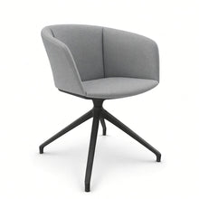 Load image into Gallery viewer, Rune Desk Chair (No Wheels), Anthracite Base with Dove Grey Fabric

