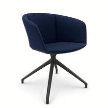 Load image into Gallery viewer, Rune Desk Chair (No Wheels), Anthracite Base with Midnight Blue Fabric
