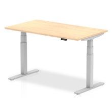 Load image into Gallery viewer, Silver and Maple Sit Stand Desk
