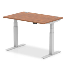 Load image into Gallery viewer, White and Walnut Electric Standing Up Desk

