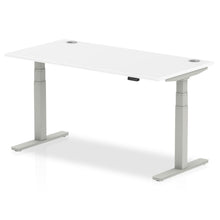 Load image into Gallery viewer, Black and Grey Oak Height Adjustable Desk
