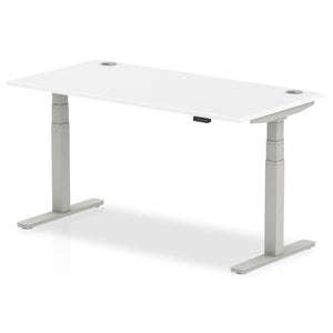 Black and Grey Oak Height Adjustable Desk