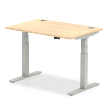 Load image into Gallery viewer, Silver and Maple Electric Standing Up Desk
