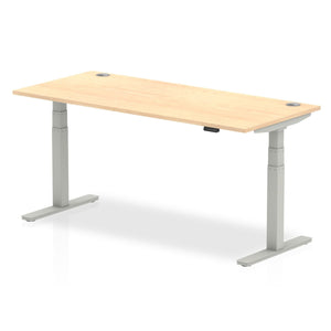 Black and Walnut Height Adjustable Desk