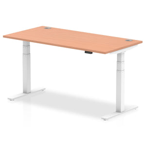 Silver and Maple Stand Sit Desks