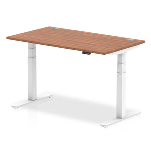 Silver and Beech Stand Sit Desks