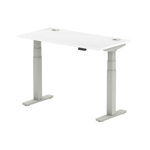 Silver and White Desk Stand Up