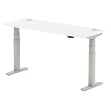 Load image into Gallery viewer, Silver and White Sit Standing Desk
