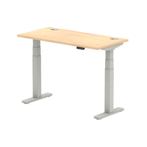 Silver and Maple Desk Stand Up