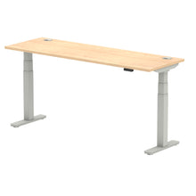 Load image into Gallery viewer, Silver and Maple Standing Sit Desk
