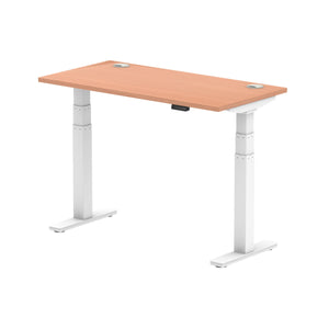 White and Beech Desk Stand Up