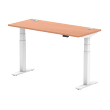 Load image into Gallery viewer, White and Beech Desk Electric

