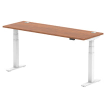 Load image into Gallery viewer, White and Walnut Standing Sit Desk
