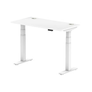 White and White Desk Stand Up