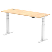Load image into Gallery viewer, White and Maple Sit Standing Desk
