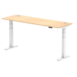 White and Maple Standing Sit Desk