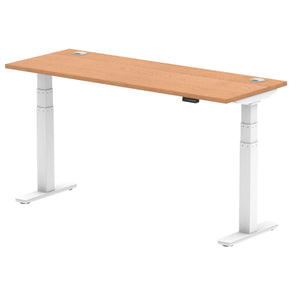White and Oak Sit Standing Desk