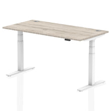 Load image into Gallery viewer, Silver and Oak Stand Sit Desks
