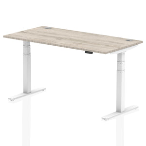 Silver and Oak Stand Sit Desks