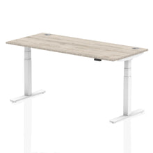 Load image into Gallery viewer, Silver and Oak Height Adjustable Desk
