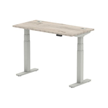 Load image into Gallery viewer, Silver and Grey Oak Desk Stand Up
