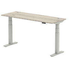 Load image into Gallery viewer, Silver and Grey Oak Sit Standing Desk
