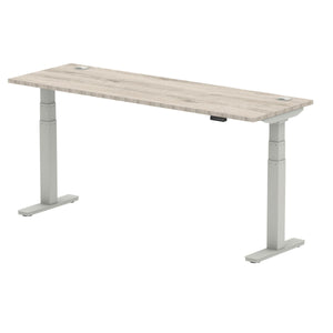 Silver and Grey Oak Standing Sit Desk