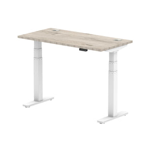 White and Grey Oak Desk Stand Up