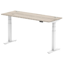 Load image into Gallery viewer, White and Grey Oak Sit Standing Desk
