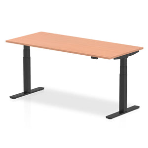 Black and Beech Stand Sit Desk