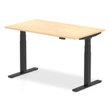 Load image into Gallery viewer, Black and Maple Sit Stand Desk
